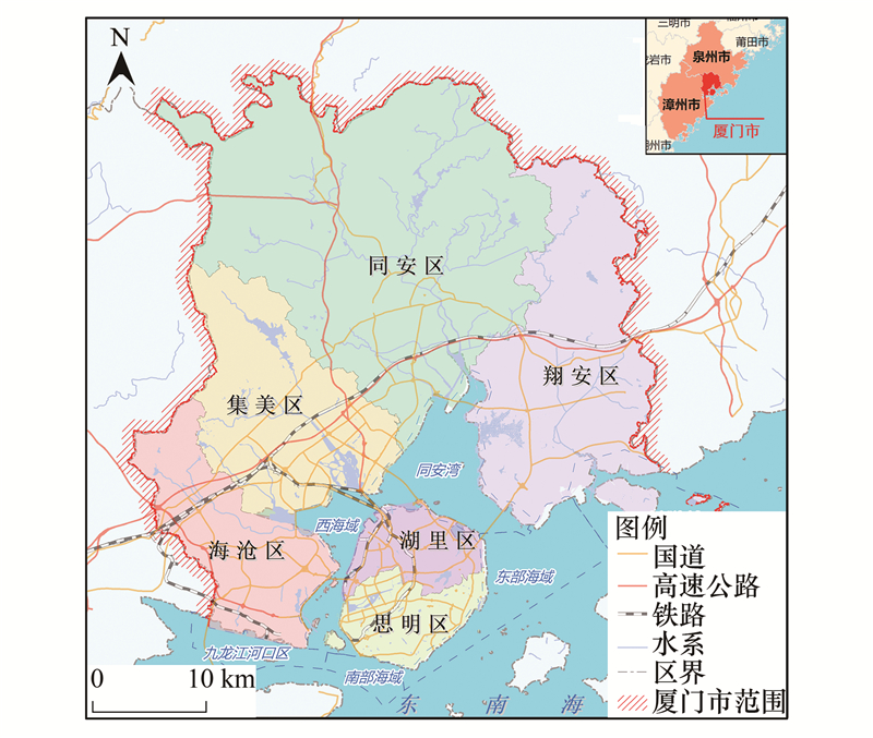 厦门市行政区划图fig.