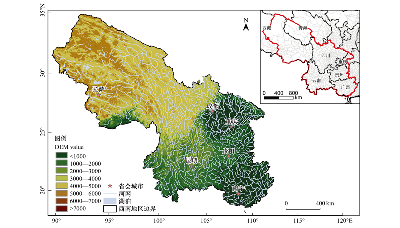 西南地区地形地图图片