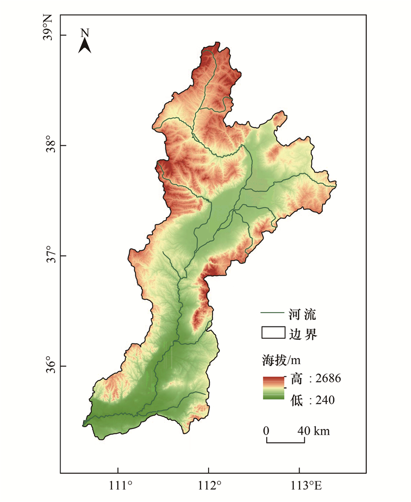 山西汾河流域地图图片