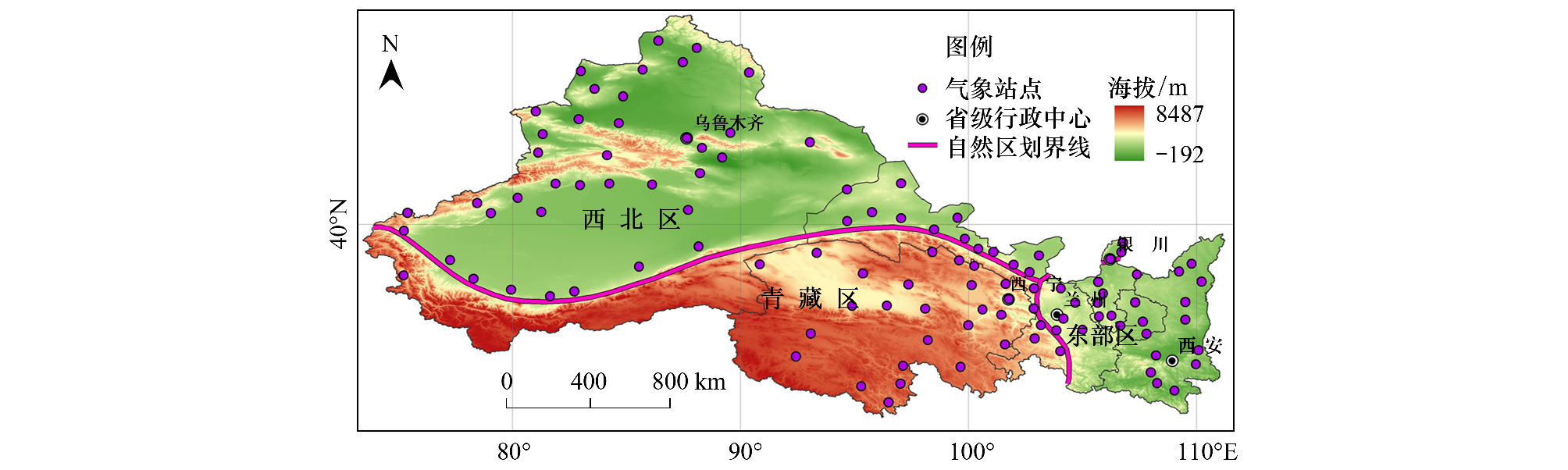 西北地区气候分布图片